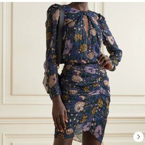 Veronica Beard Peppa size 6 silk metallic cocktail dress